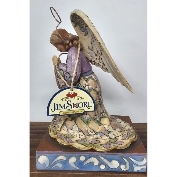 Jim Shore Heartwood Creek Hand Painted He’s Always listening Praying Angel 7.5" - Picture 2 of 13